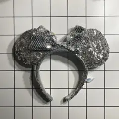 ディズニー★ミニーカチューシャ★シルバー スパンコール