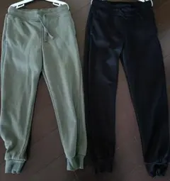 H＆M　オーガニックコットン素材裏起毛スウェットパンツ2枚　130cm7.8才用