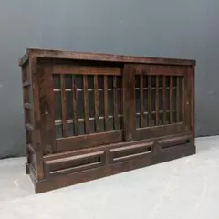 美品　松尾 博昭 作　無垢　引き戸　サイドボード　キャビネット　リビングボード 美品 松尾 博昭 作 無垢 引き戸 サイドボード キャビネット リビング
