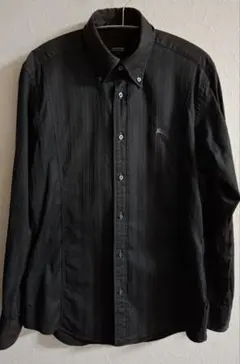 希少【BURBERRY BLACK LABEL 】長袖シャツ ブラック　M