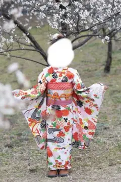 七五三着物　3歳着物　アンティーク着物　正絹　七五三