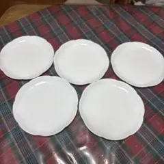 白い波形皿 5枚セット