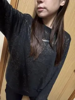 Nike ラメ入り ブラック トレーナー　ジム　美品