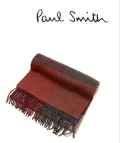 ポールスミス　マフラー　カシミヤ　美品　ストール　チェック　ユニセックス