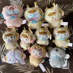 【新品•未使用】サンリオキャラクターズどうぶつ着ぐるみマスコットセット売り