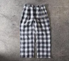 80s BARRY BRICKEN Check Linen Slacksのサムネイル