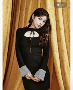 darich フロントオープンニットミニワンピース　FREEサイズ