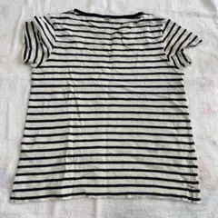 UNIQLO Mサイズ 白と黒のストライプ Tシャツ　半袖