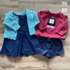 Jacadi ジャカディ　ワンピース　カーディガン　トレーナー　　70 80