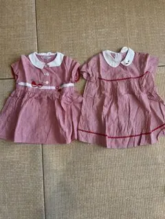 familiar ワンピース 2点セット 赤　80 90