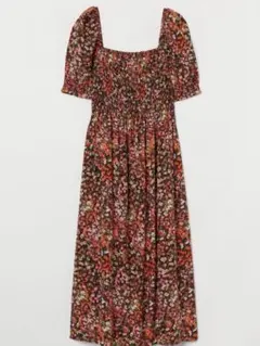 H&M花柄パフスリーブワンピース　S