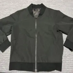 【美品】グローバルワーク ノーカラージャケットMA1 黒×迷彩リバーシブル130