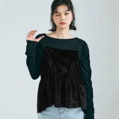 【12月までの出品】 coca ビスチェ ベロア生地 ラインストーン