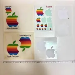 Apple 旧ロゴ リンゴマーク シール 5枚セットのサムネイル