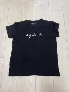 agnis b. 黒 半袖Tシャツ