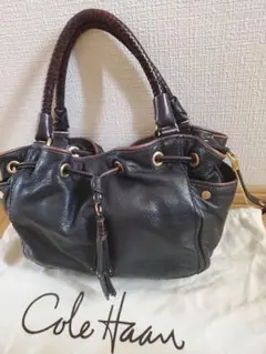 美品☆コールハーン cole haan 黒レザーハンドバッグ