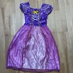プリンセス風 コスチューム ドレス 150cm パープル　ラプンツェル