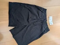 ユニクロ　ハーフパンツ　パンツ　130 新品　キッズ　ダーク　グレー　黒
