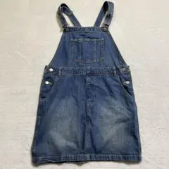 コルザ/デニムジャンパースカート/オーバーオール/ミニ丈/y2k/ブルー/M