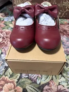 axes femme ワイン シューズ 女の子　Lサイズ