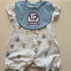 アイスクリーム柄ロンパース スタイセット