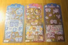 サンリオ キキララ マイメロ＆クロミ ドロップジェリーシール 3枚セット