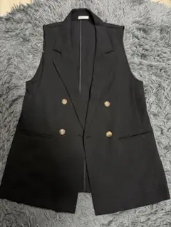 Honeys ブラック ノースリーブ ベスト 【Mサイズ】