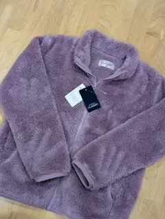 アウター　上着　フード無し　紫　可愛い　もこもこ　新品