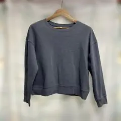 ！GW価格！【UNIQLO】トレーナー/スウェット/くすみカラー/ブルー/無地