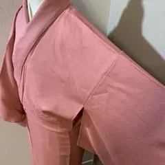 ひ*め様 B87⭐️正絹　色無地　縮緬　着付け　逸品　広襟