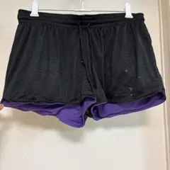 C9 Champion 2in1 【M】 ランニング　ショートパンツ　黒×紫