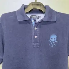HYDROGEN ITALY製ネイビー ポロシャツ スカル刺繍のサムネイル