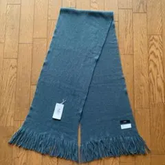 INED（イネド）ネイビーフリンジ付きマフラー 日本製