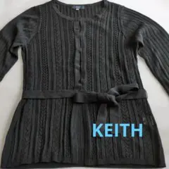KEITH レディース カーディガン ブラック38　未使用のサムネイル