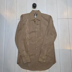 ブラウン ペイズリー刺繍 長袖シャツ【L】※最終値下げしました♪