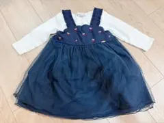 プティマイン　ベビー　チュール　チュニック　チェリー　90センチ