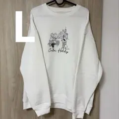 LAKOLE 裏起毛 スウェット長袖シャツ L 犬 刺繍のサムネイル