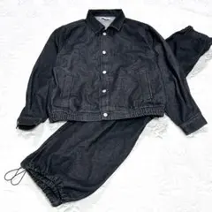 【極美品】ASTRONOMY デニム セットアップ オーバーサイズ ブラック M