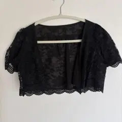 ブラックレース　結婚式　ボレロ