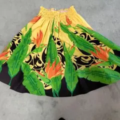 フラダンス用ハワイアンプリントスカート
