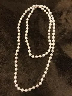 未使用・パール風ロングネックレス 100センチ