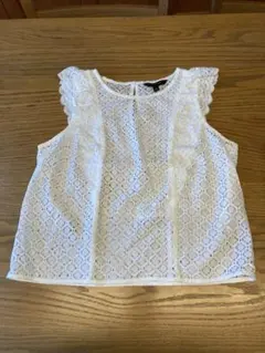 バナナリパブリック　レース　タンクトップ　透かし編み　Mのサムネイル