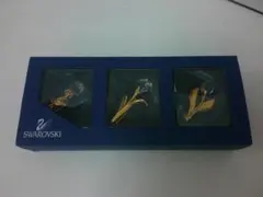 #9280 SWAROVSKI フラワーブローチ 3点セット