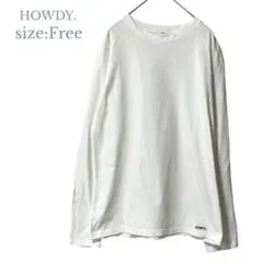 【ハウディー】フリーサイズ　美品　コットン100％　ロゴ　シンプルロンT