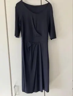 WEEKEND Max Mara ネイビーワンピース七分袖 セレモニー シンプルのサムネイル