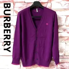 【美品】BURBERRY BLACK LABEL パープル カーディガン⭐️