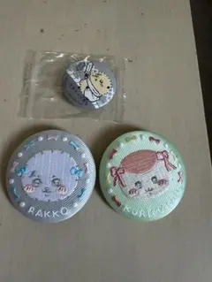 ちいかわ缶バッジ 3点セット 刺繍風のサムネイル