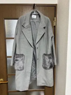 OLIVE des OLIVE ファーポケット ロングコート 회색