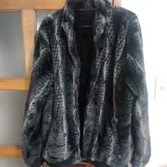 ダークグレー ファーコート