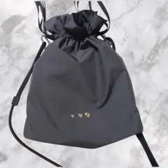 【SML / エスエムエル】巾着ショルダーバッグ チャコールグレーのサムネイル